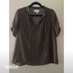 Nordstrom’s rack Women's Geometric Blouse Split Neck Multicolor Size M